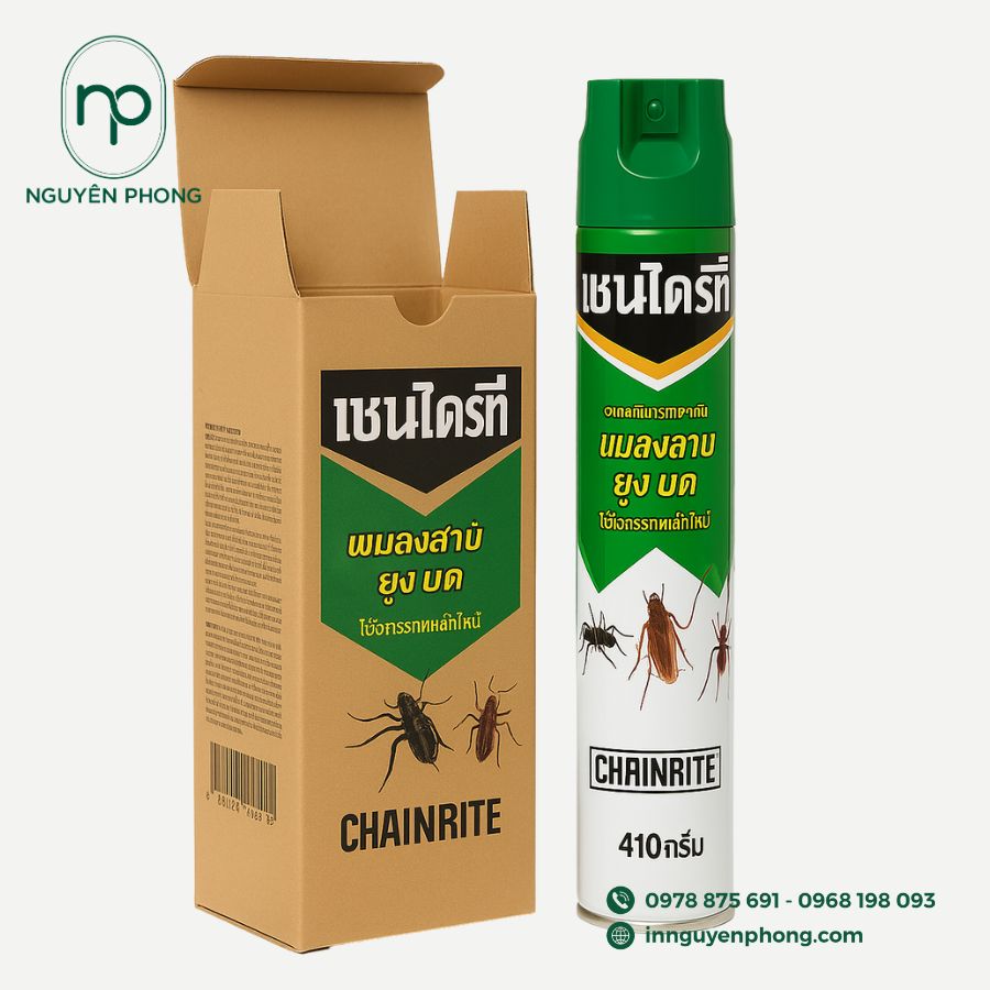 Hộp Giấy Đựng Xịt Côn Trùng